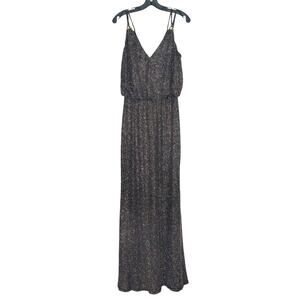 Calvin Klein Dress Whimsigoth Minimalist Glam Boho Maxi Prom Formal Black 10